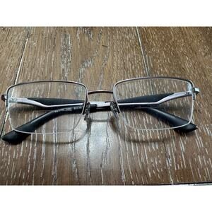 Ray Ban RB6285 2502 Silver & Black Half Rim Eyeglasses FRAMES ONLY 53-18 140